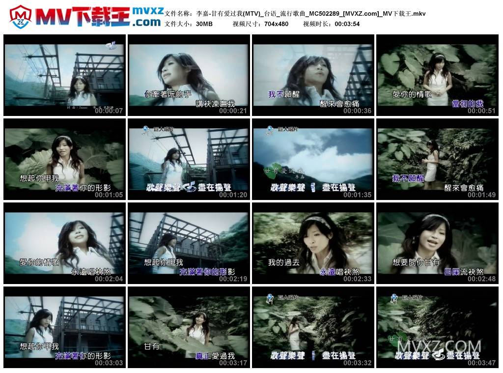 李嘉-甘有爱过我(MTV)_台语_流行歌曲_MC502289